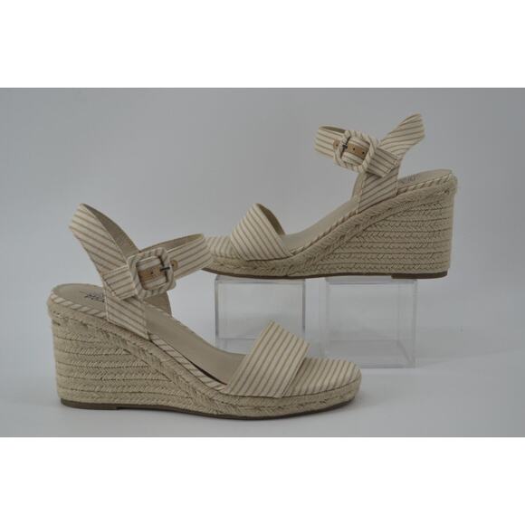 Life Stride Velocity With Memory Foam Tango Espadrilles Striped Tan Size 8.5 - Picture 1 of 11